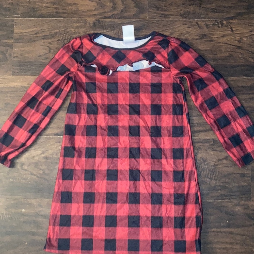 Wonder Nation Girls Plaid Nightgown